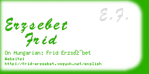 erzsebet frid business card